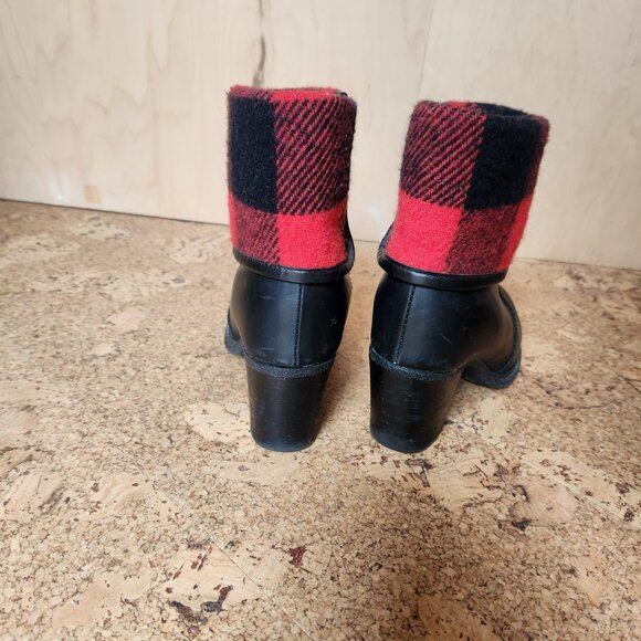 Plaid Ankle Boots with Black Leather - Picture 3 of 4